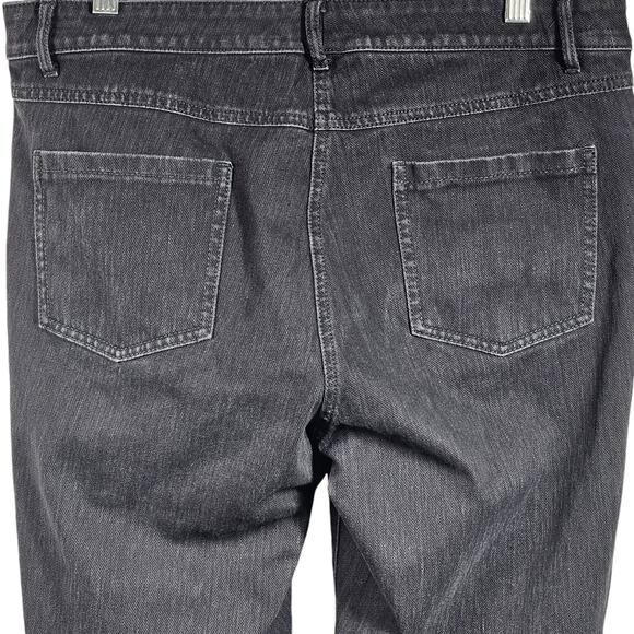 J. McLaughlin Black Straight Leg Mid Rise Cotton/Spandex Denim Jeans Size 12 - Picture 4 of 12